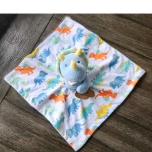 Baby Essentials Dinosaur Triceratops Baby Plush Security Blanket Lovey Toy New